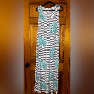 LuLaRoe Tropical Dani Maxi Dress Large Slinky